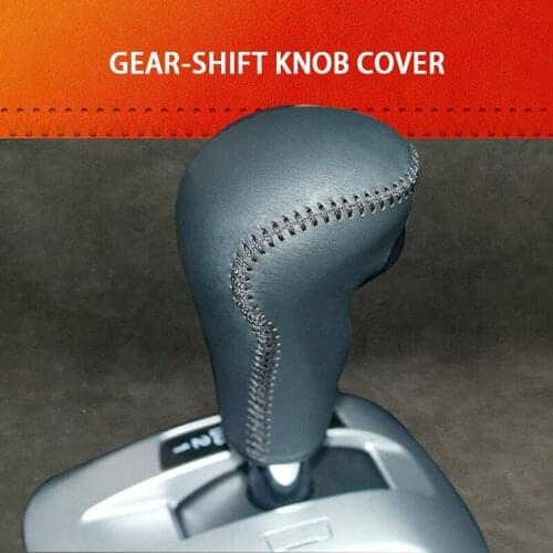 Genuine Leather Gear Knob Cover For Honda Accord 8 AT Car Covers on The Gear Shift Knob Gear Stick Case PPC Gear Shift Collar