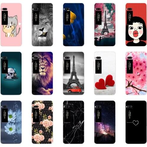For Meizu Pro 7 PlusCase Soft TPU Silicon Back Cover For Meizu Pro 7 Case Pro 7 Plus Rose Print Phone Case Coque Para Pro 7 Plus