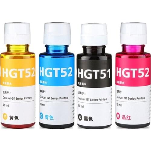 100ML/Bottle Universal Dye Ink For HP GT51 GT52 GT5810 GT5820 GT Series Inkjet Printer For GT 51 52 GT 5810 5820 Refill Dye Ink