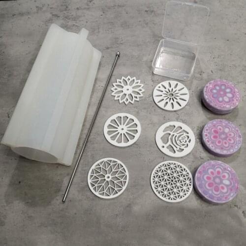 DIY Handmade Soap Round Decorations Set For Soap Making Creative Soap Mold moldes de silicona Handcraft Soap Candle Making Mould