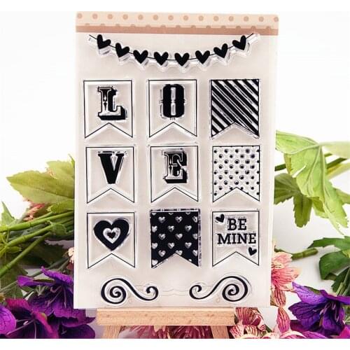Hot sale Bunting Transparent Clear Stamps / Silicone Seals Roller Stamp for DIY scrapbooking photo album/Card Making