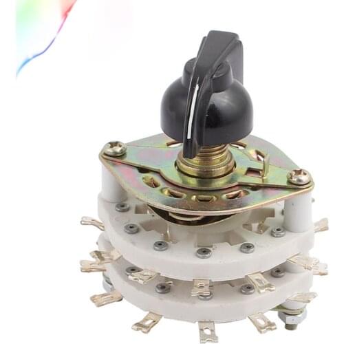 KCT2*11 2 Pole 11 Position Dual Decks Band Channel Rotary Switch with Cap