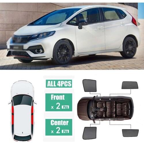 Side Windows Magnetic Sun Shade UV Protection Ray Blocking Mesh Visor Fit For Honda FIT JAZZ 2014-2018