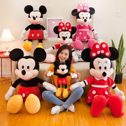 2020 New Disney Cartoon Mickey Mouse& Minnie Plush Stuffed Toys 35/50cm cute Soft Plush Dolls Christmas Gifts For Kids