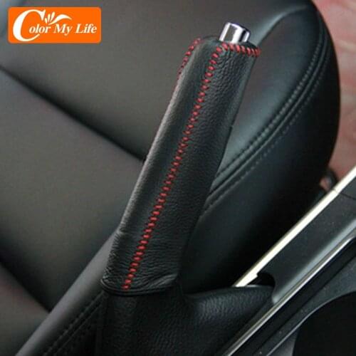 Leather AT Car Gear Shift Collars for Renault Koleos MK II 2 Samsung QM6 2017 - 2020 Shift Knob Cover Handbrake Covers