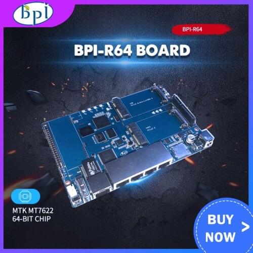 Banana PI BPI R64 Board MT 7622 Opensource Router With 12V 2A DC Power Newest Arrive BPI R64 Board Run On OpenWrt Linux
