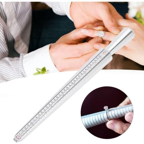 Transparent Resin Ring Gauge Mandrel Jewelry Processing Tool Finger Measuring Ring Enlarger Stick Mandrel Handle Ring Sizer