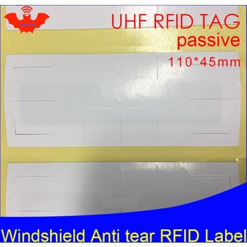RFID tag UHF sticker vehicle windshield EPC 6C 915m 868m 860-960M Alien Higgs3 anti-tear adhensive passive printable RFID label