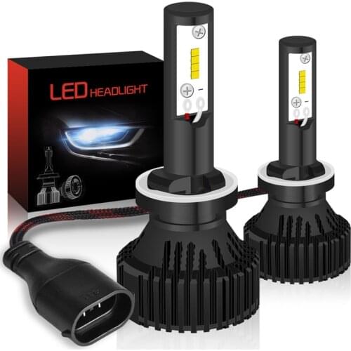 TUINCYN H27 880 881 LED Auto Automobiles Headlight Bulb 6500K White H27W/2 Fog Driving Lights Head Lamp 60W Powerful ZES Chips