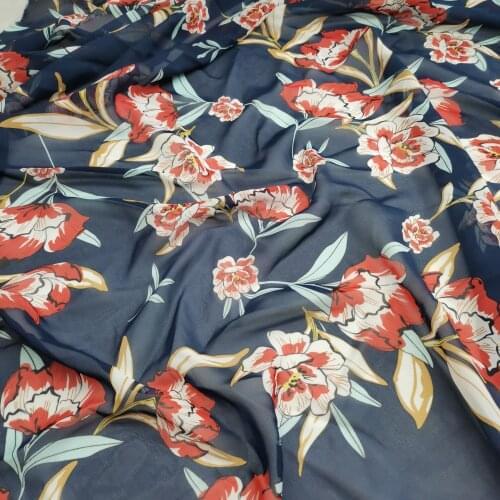 Scarf Fabric Flower Hijab Skirt Chiffon Cosplay Dress Clothing Material