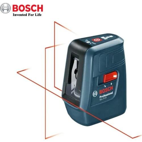 Bosch Professional Laser Level GLL 3 X Red 3-Line Laser Level Horizontal Vertical Cross-Line With Auto Self-Leveling for indoor