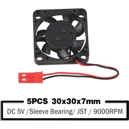 5 Pieces 3007 30MM 30*30*7MM 3cm Graphics card fan Cooling fan 5V JST with 2pin