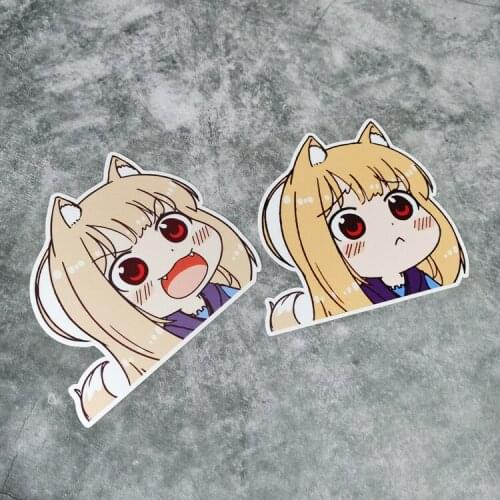 Funny Cute Angry Cat Girl Car Styling Sticker Auto Oil Tank Window Body Vinyl Computer Case Decals