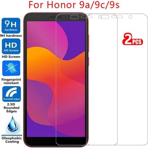Protective tempered glass for huawei honor 9a 9c 9s screen protector on honor9a honor9c honor9s honer onor 9 a c s a9 c9 s9 film