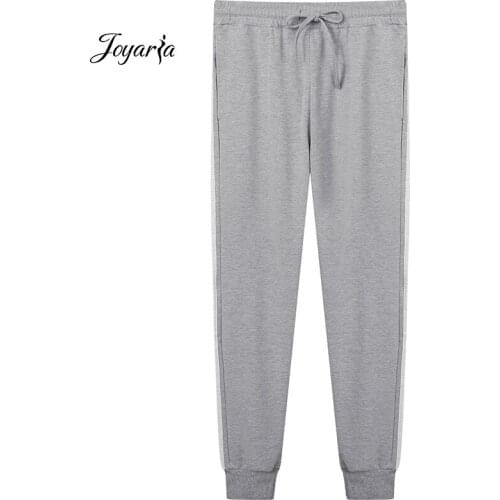 Joyaria Womens Pants Trousers Joggers Sweatpants Side Striped Workout Pants with Pockets