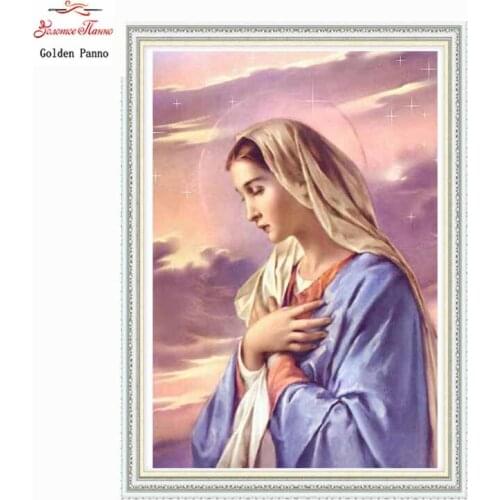 Golden Panno Needlework DIY DMC Cross stitch Sets For Embroidery kits Precise unprinted religion Patterns Counted Cross-stitch08