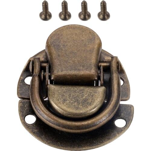 1pc Vintage Iron Jewelry Box Padlock Buckle Latch Clasp w/screws Wood Wine Gift Box Handbag Buckle Furniture Hardware 36*40mm