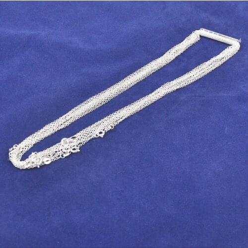 100pcs 18 inch 925 Sterling Silver jewelry necklace chain jewelry Super Cool