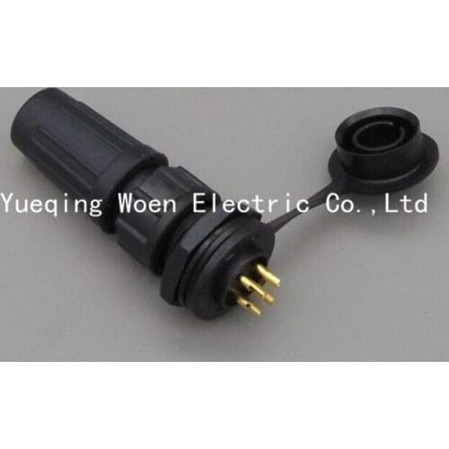 14.5mm 2pin 3pin 4pin 5pin 6pin 7pin 8pin plug waterproof Aviation Connector IP68, Cable Connector+Rear mount, Plug and socket
