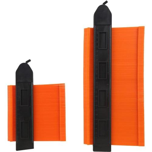 2pcs 5IN Single Lock Widening Profile Gauge Duplicator Tool Contour Scale Template Shaping Tiling Measuring Ruler Carpenter Tool