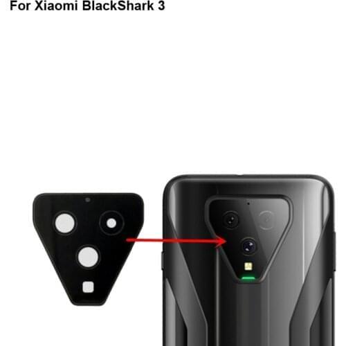 2PCS High quality BlackShark 3 Back Rear Camera Glass Lens test good For Xiaomi Black Shark 3 Replacement Parts Black Shark3