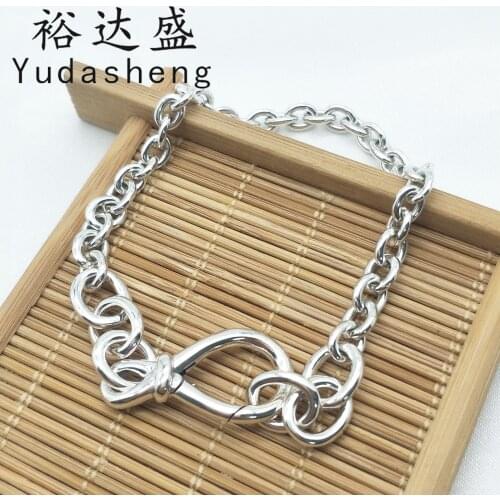 2020 Spring Mothers Day Gift 925 Sterling Silver Eternity Rosette Chunky Infinity Knot Chain Bracelet