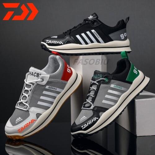 2021 Daiwa Men Outdoor Sport Fishing Shoes Mesh Fabric Camping Mountain Climbing Shoes Trekking Sneakers Fishing Climbing Shoes