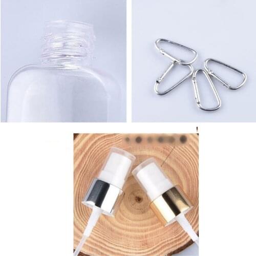 5Pcs 50ml Portable Mini Alcohol Spray Bottle Hand Sanitizer Keychain Bottles 2XPB