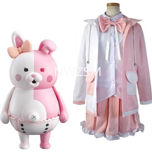 Anime Danganronpa 2 Goodbye Despair Cosplay Costumes Monomi Uniforms Halloween Party Cartoon Toys