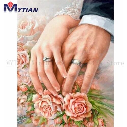 Free Shipping,Wedding Photo,Gift,Couple Hands,Romantic,5D Diamond Painting ,Mosaic Full Drill Diamond Embroidery Art Home Decor