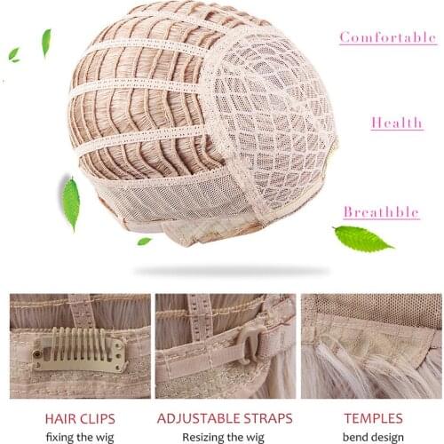 Women Cosplay Short Straight Wigs Ombre Red Human Hair for Women Party Wig