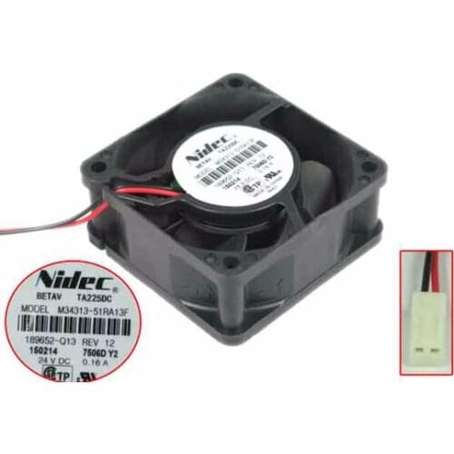 Nidec M34313-51RA13F DC 24V 0.16A 60x60x25mm 2-wire Server Cooling Fan