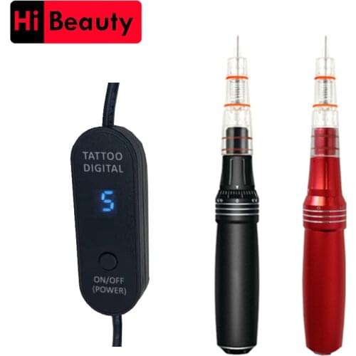 Electric Auto Rotary MTS Derma Therapy Makeup Tattoo Pen Machine Digital Controller For Eyebrow Lip Line Permanent Makeup