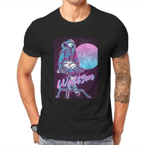 Wattson Hipster TShirts Apex Legends Bloodhound Gibraltar Titanfall RPG Male Harajuku Fabric Tops T Shirt Round Neck Big Size