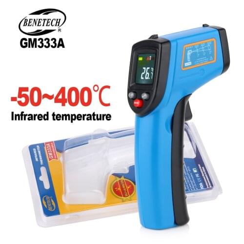 BENETECH HD Color Screen Infrared Thermometer Non Contact Temperaure Sensor GM333A Handheld Digital Laser IR Thermometer