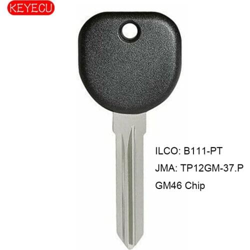KEYECU Transponder Keys Ignition GM46 Chip Small Single Hole Chip Circle Plus Van for GM