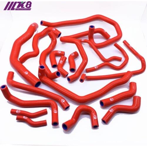 Silicone Radiator Hose Kit For For V W GOLF MK7 GT I Audi 3 (19PCS) red/blue/black