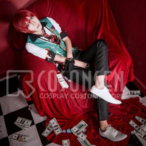 COSPLAYONSEN Ensemble Stars Card Battler Corner Duelist Tsukasa Suou Bloomed Cosplay Costume Full Set