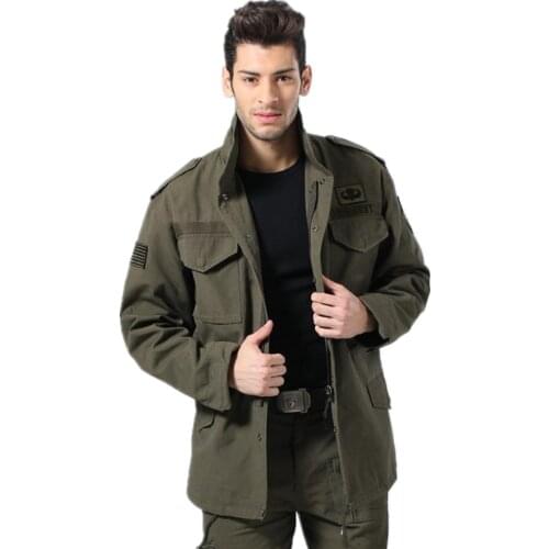 Military tactical jacket for men Army fans M65 windbreaker jacket 101st Airborne Division winter jacket black OD