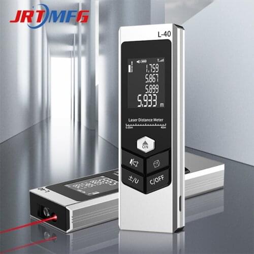 JRTMFG New Laser Rangefinder HD Digital Display Screen Measurer Aluminum Alloy Metal USB IP54 Mini Handheld Laser Distance Meter