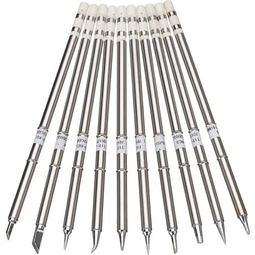 Drillpro 10pcs T12 Soldering Iron Tips Set