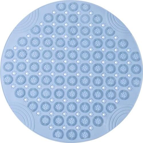 Non-Slip Bath Mats Round Rectangle PVC Bathtub Safety Shower Massage Pad With Suction Cup Bathroom Household Drainage Floor Mat