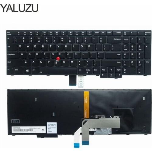 YALUZU New For IBM for Lenovo for ThinkPad S5 2nd Gen S5-2ND Generation E560P Type 20JA PK131X51B00 US Backlit Keyboard