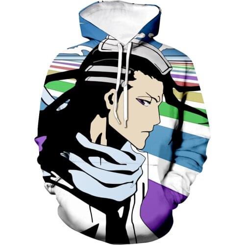 2020 new Fashion Bleach 3D Printed Hoodies Men Anime Pattern Hooded Sweatshirt Harajuku Streetwear Hip Hop Pullover Hoodie