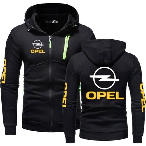 2021 New Styie OPEL Comfortable Fashion Male Zipper Cotton Warm Hoodie Fitness Sweatshirts Solid Printing Men Tops R