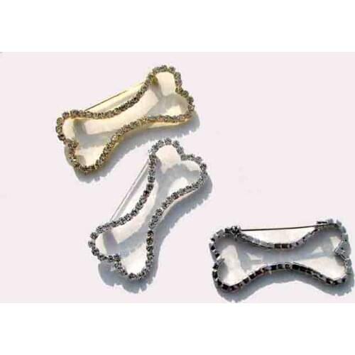 New Rhinestone 2sized Unisex Dog Bone Charm Fashion Bar Pin Brooch Ornament Jewelry Accessories 6pcs lot New free shipping
