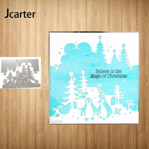 New Metal Cutting Dies Penguin Christmas Tree Ball Craft Handmade Knife Mould Blade Punch Stencils Dies Cut Scrapbooking Model