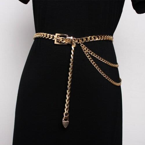 The thick chain waist chain metal material atmosphere elegant fashion decorative dress with skirt belt ornaments