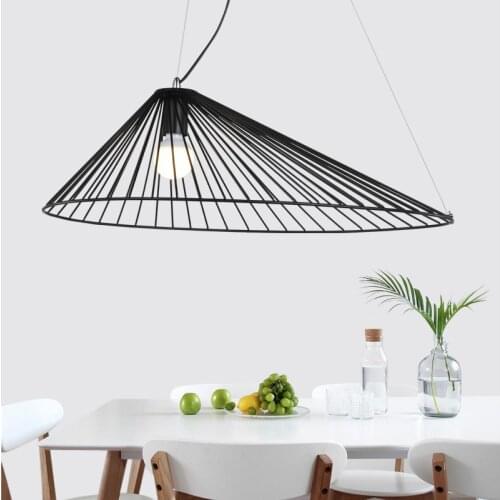 Art Design Restaurant Pendant Lights Hat Shape Cord Pendant Suspension Foyer Bedroom Hanging Light Fixtures Coffee Shop Deco