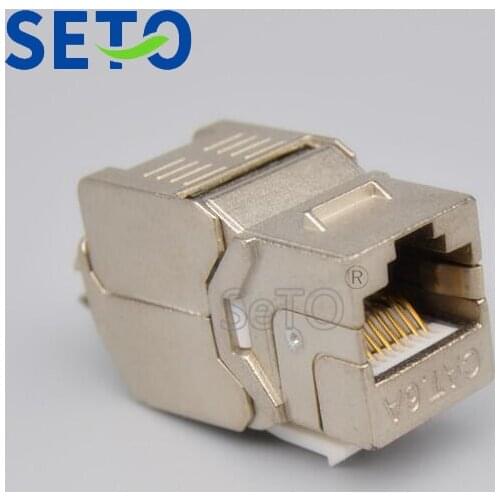 SeTo 10 Gigabit Shield RJ45 CAT.6A Module RJ45 Network Connector Keystone For Wall Plate Socket